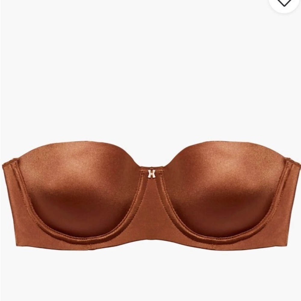 Savage x Fenty core microfiber strapless bra underwire brown sugar nude charm